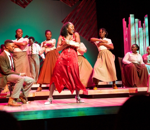 The Color Purple dancers on stage
