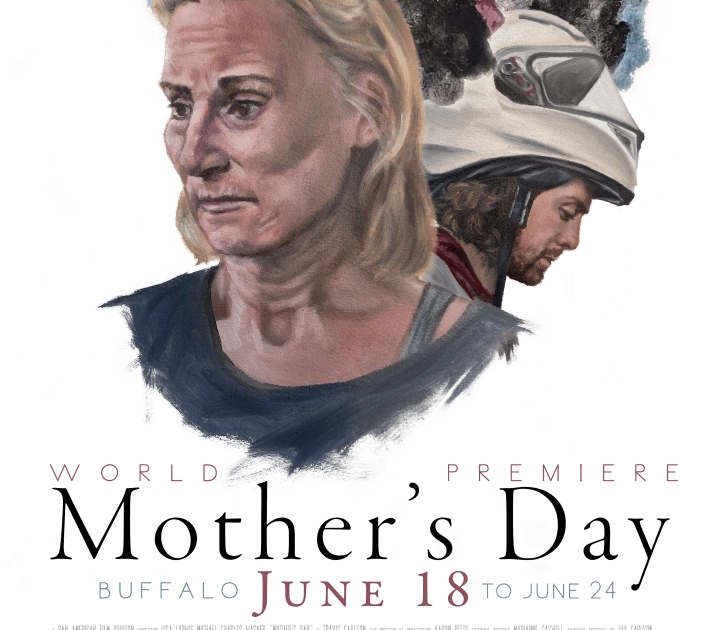 Poster for the film Mother's Day, illustrations of the mother and son