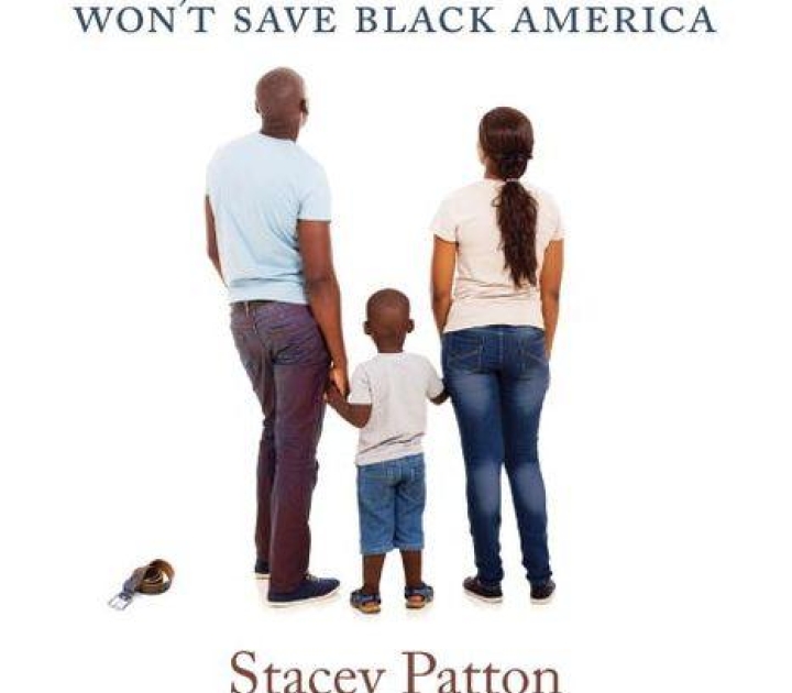 Book cover of Spare the Kids, showing a mother, father, and child, from behind, holding hands