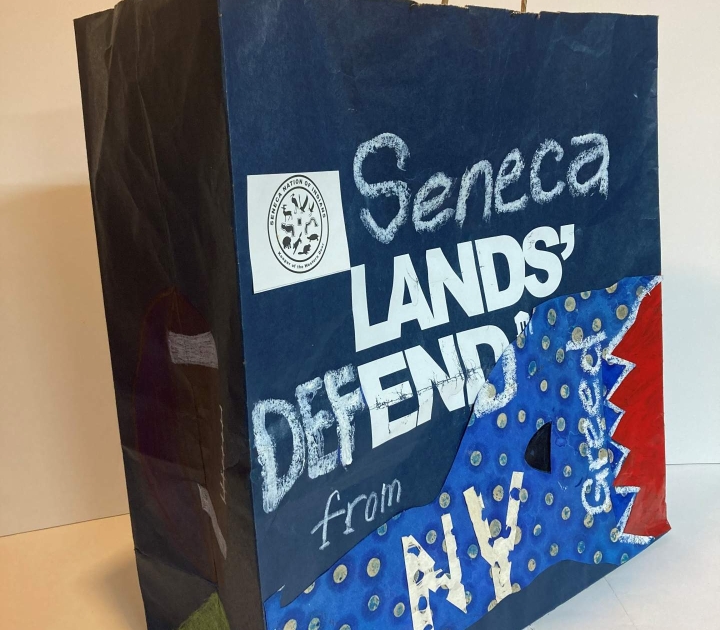 G. Peter Jemison's painting 'Defend Seneca Lands'