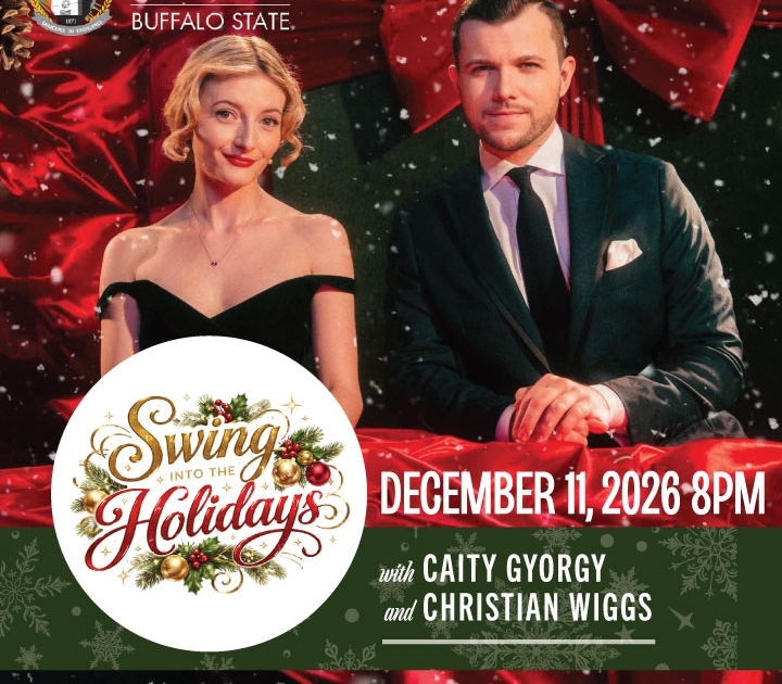 Graphic promoting Swing Into the Holidays