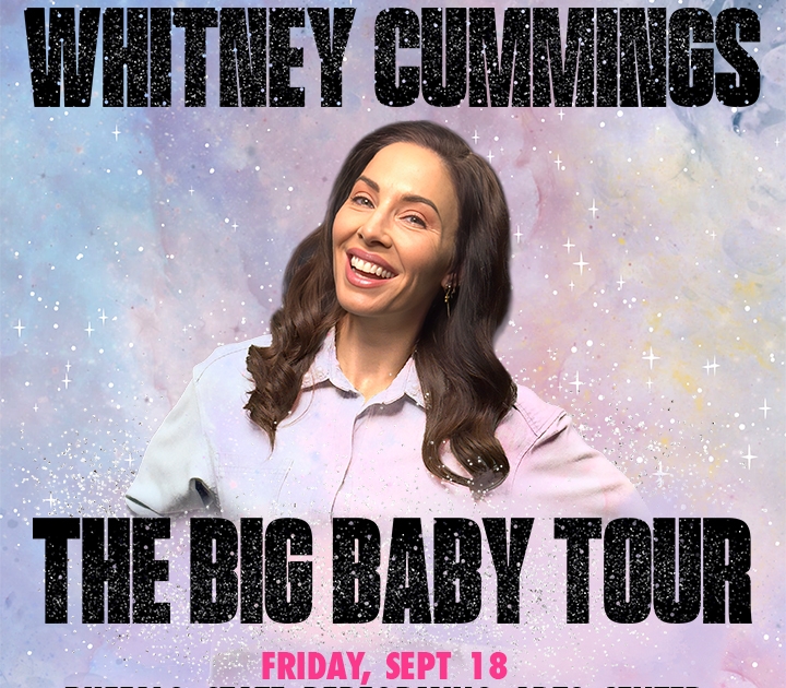 Graphic promoting Whitney Cummings
