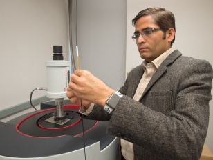 Professor Pathak in a physics lab