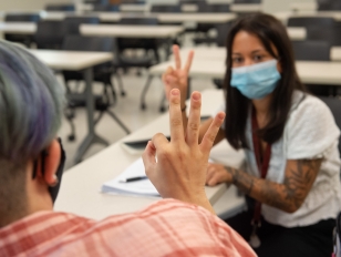 Photo Gallery: A Peek inside the Classroom: SLP 301 Advanced American Sign Language
