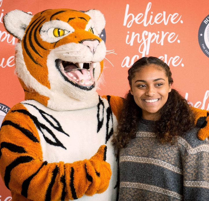 Student and bengal at Open House