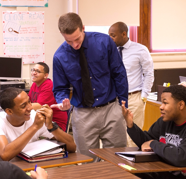 Teacher with 2 students