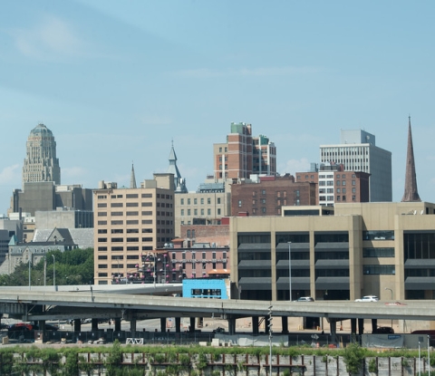 Panorama of downtown Buffalo