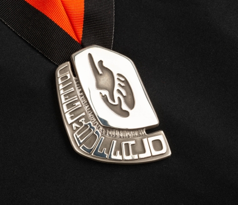 Closeup of the Buffalo State College Council medal