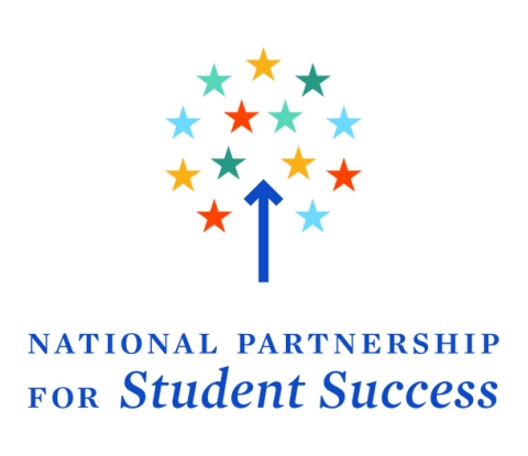 National Partnership for Student Success logo of upward arrow surrounded by stars