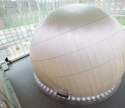 Aerial view of Buffalo State's Whitworth Ferguson Planetarium