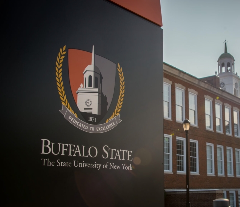 Entrance sign to Buffalo State University