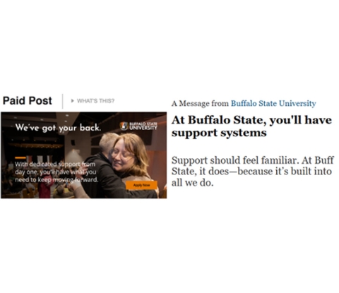 Social media ad for support systems