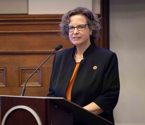 Dr. Burris at podium