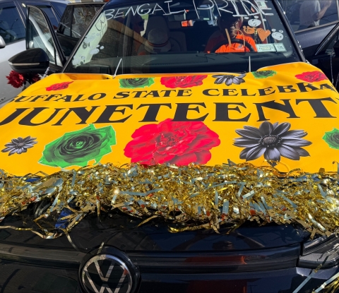 Buffalo State's Juneteenth float