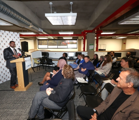 Attendees at news conference for SUNY ACE ASAP