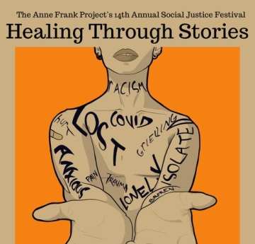 Anne Frank Project "Healing through Stories" poster