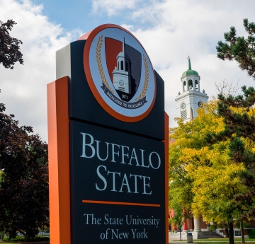 Buffalo State exterior signage