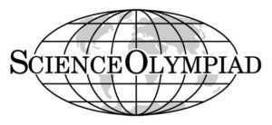 The words Science Olympiad atop a stylized globe drawn with meridians and parallels