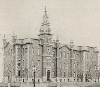 Exterior photo of the original Normal School on Jersey and 13th Streets