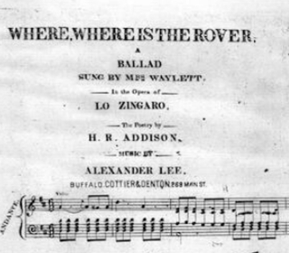 Original sheet music page from Where, Where Is the Rover