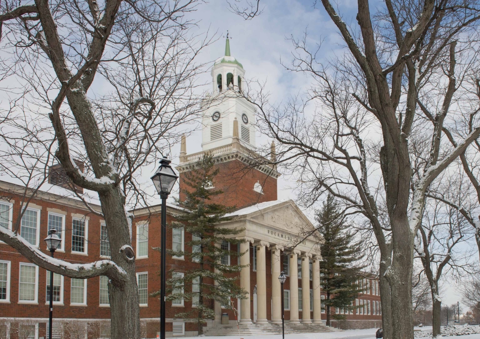Rockwell Hall in winter
