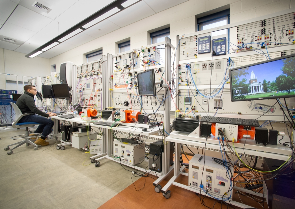 Smart grid lab in Engineering Technology Department at Buffalo State College.