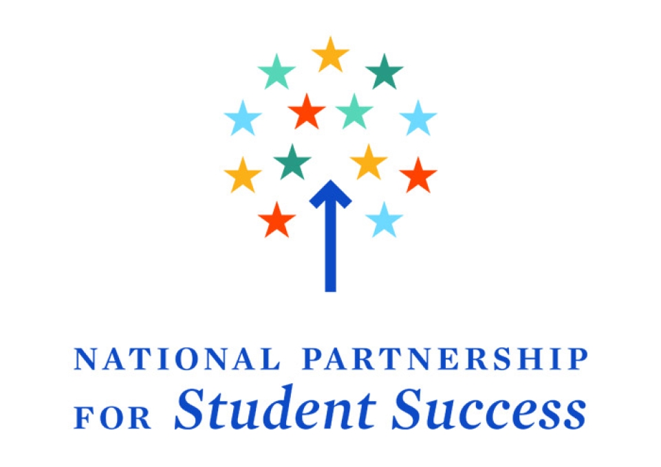 National Partnership for Student Success logo of upward arrow surrounded by stars