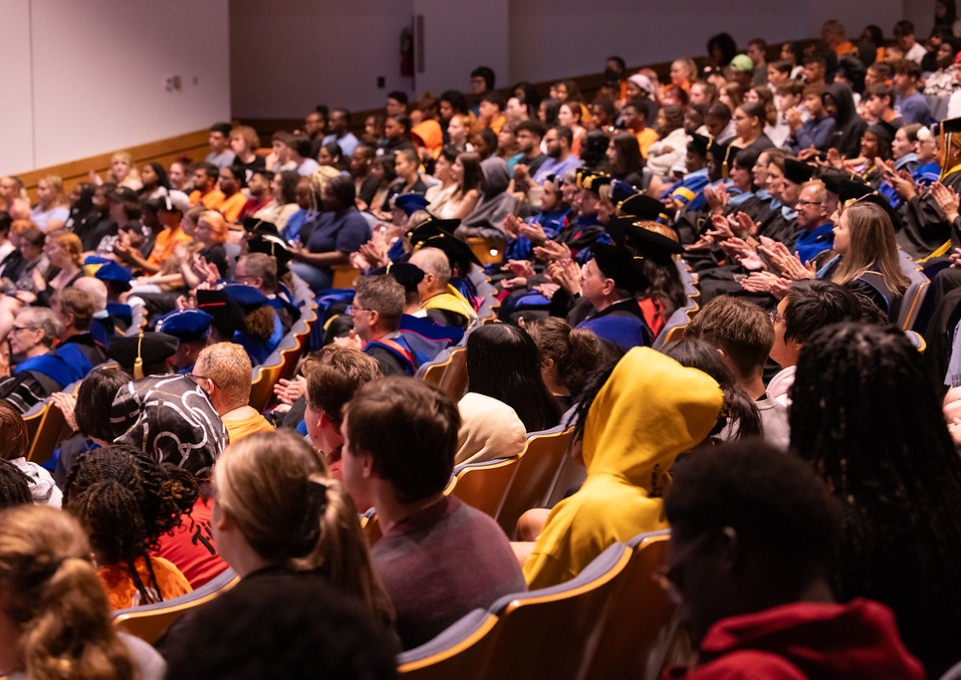 Rockwell Hall was full for Buffalo State University’s annual First-Year Convocation this fall.