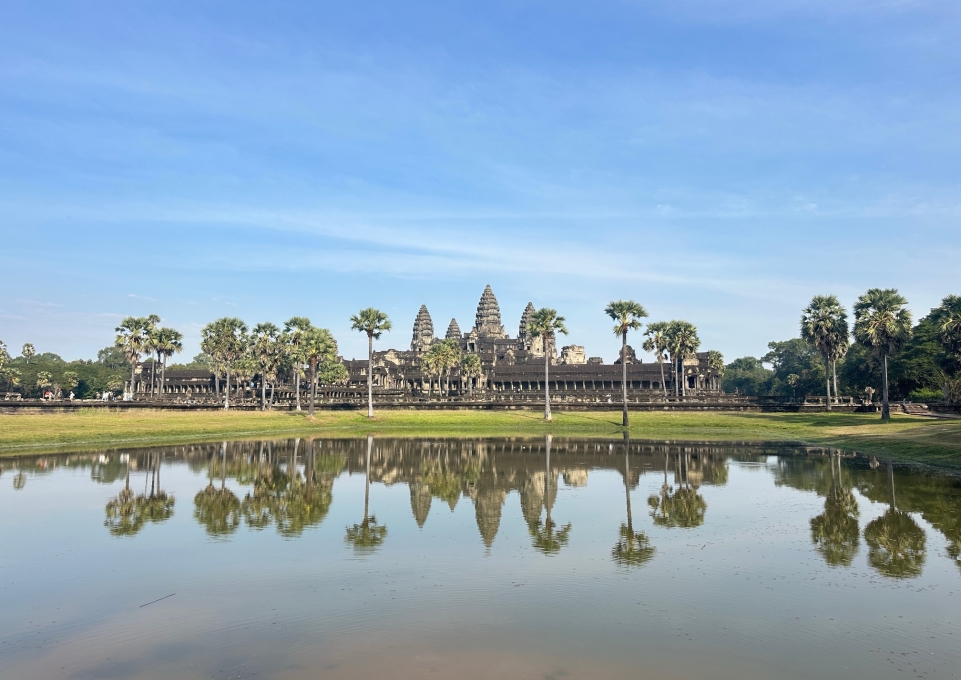 Scenic of Southeast Asia with trees and water